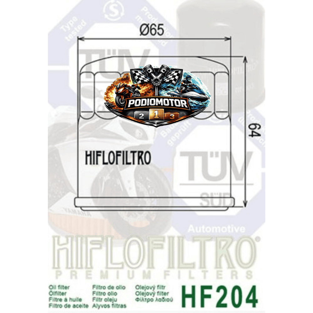 Filtro de Aceite Tipo HF204