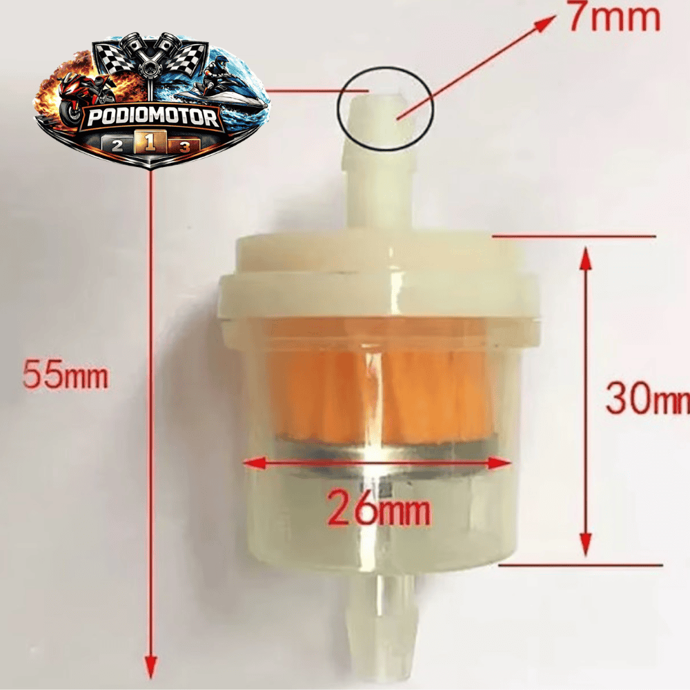 Filtro de Gasolina Universal para Moto y Quad (6-7mm)