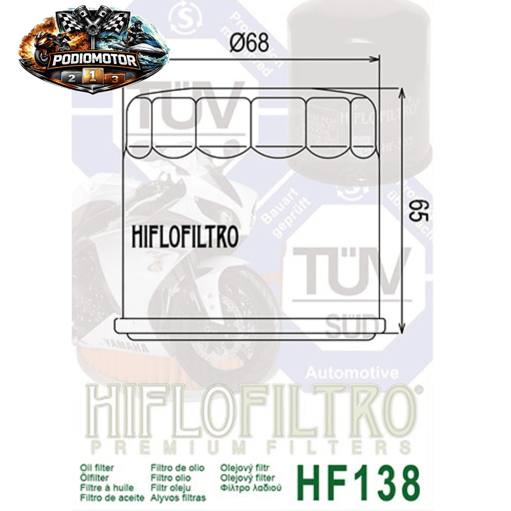 Filtro de aceite HF138