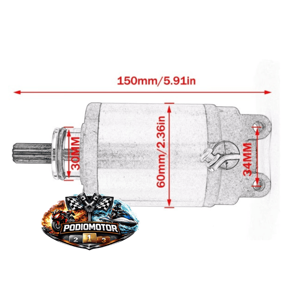 Motor de Arranque Kawasaki ZX6R 600 y 636 (07-17) | PodioMotor